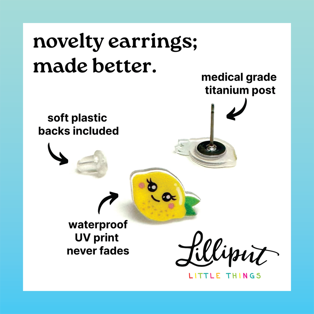 Lilliput Little Things - Champagne Bottle Earrings // NYE // Bridesmaid Earrings